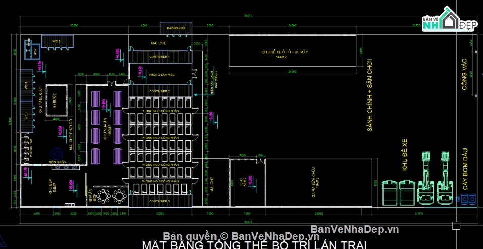 lán trại file cad,cad lán trại,lán trại fle cad