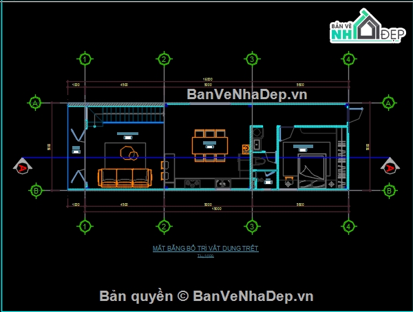 Bản vẽ nhà gác lửng đẹp,Bản vẽ nhà gác lửng 5x15,Bản vẽ nhà gác lửng hiện đại