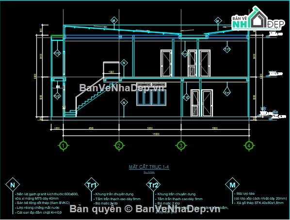 Bản vẽ nhà gác lửng đẹp,Bản vẽ nhà gác lửng 5x15,Bản vẽ nhà gác lửng hiện đại