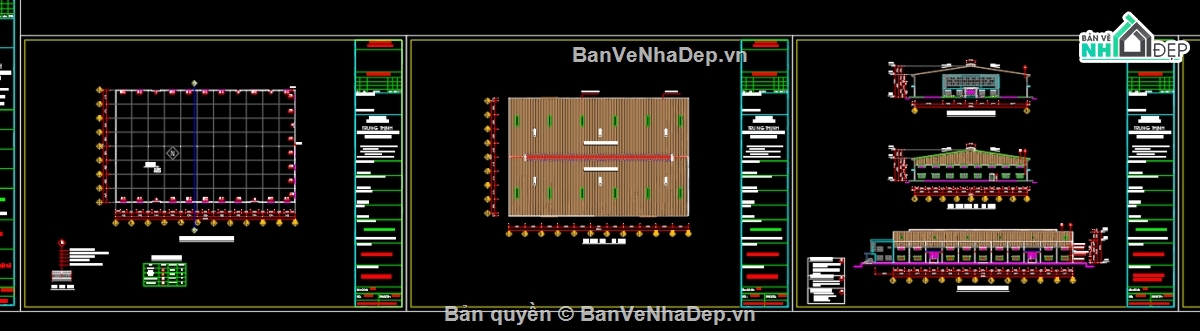 bản vẽ nhà xưởng,full nhà máy,kiến trúc xưởng,cad nhà xưởng