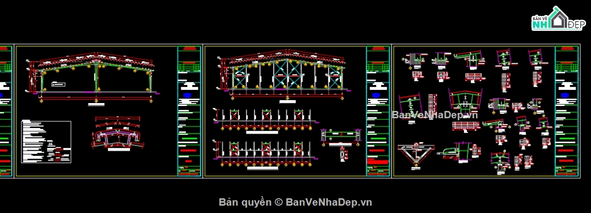 bản vẽ nhà xưởng,full nhà máy,kiến trúc xưởng,cad nhà xưởng