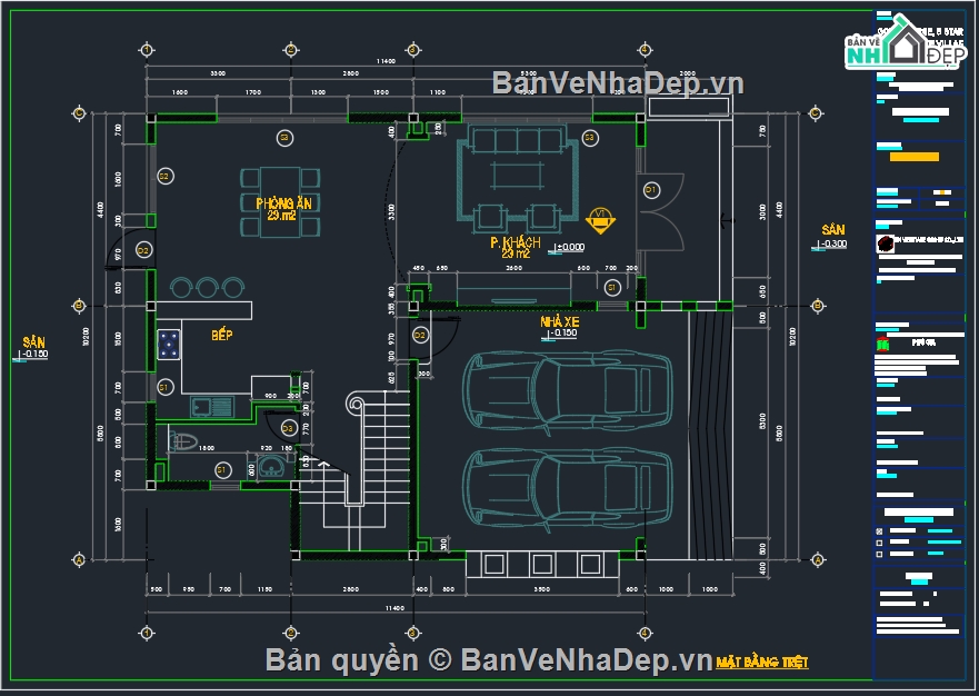 Bản vẽ biệt thự 2 tầng,Bản vẽ biệt thự 2 tầng đẹp,Bản vẽ 2 tầng hiện đại đẹp