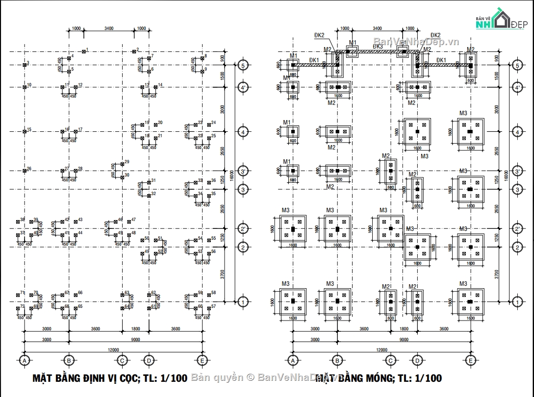 Bản vẽ biệt thự đẹp,Bản vẽ biệt thự 2 tầng đẹp,Bản vẽ biệt thự kích thước 12x16m