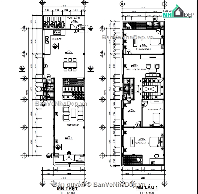 Bản vẽ nhà 3 tầng,nhà nhố 3 tầng,Bản vẽ nhà phố 3 tầng đẹp