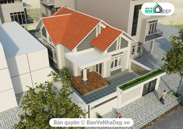 4 Model Sketchup Nhà Phố 1 Tầng Tải Nhiều 2019