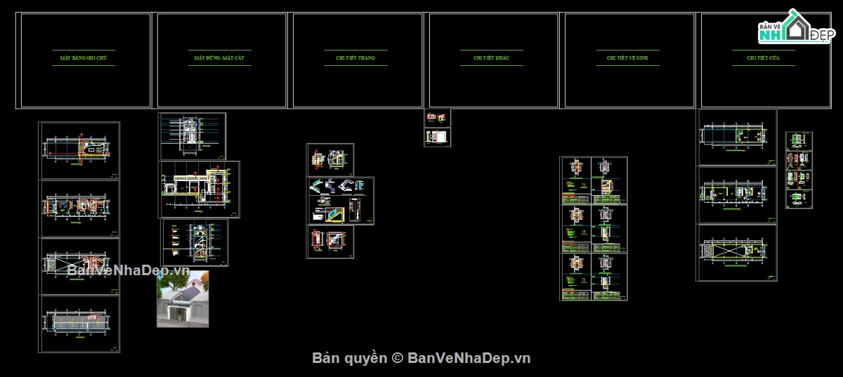 bản vẽ nhà 1 tầng,file cad nhà phố,bản vẽ nhà