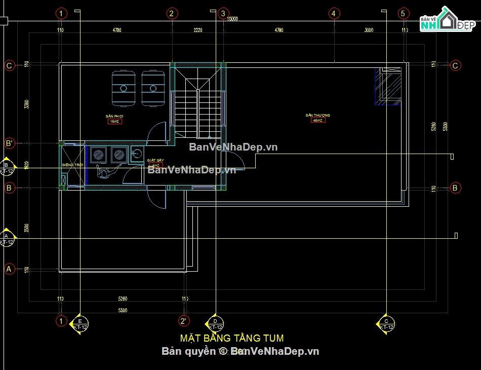 nhà phố 2 tầng 1 tum,bản vẽ nhà phố 2 tầng 1 tum,nhà phố 2 tầng,file cad nhà phố 2 tầng,bản vẽ nhà phố 2 tầng