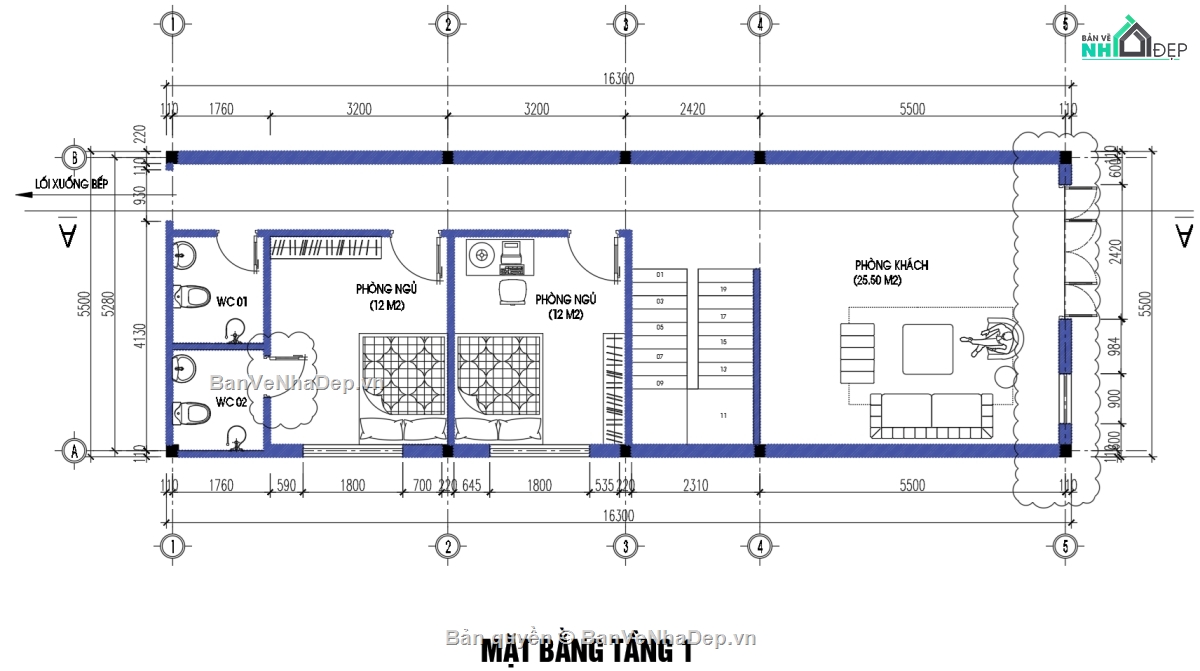 nhà phố 2 tầng,nhà 2 tầng,nhà phố 2 tầng 1 tum,nhà phố 2 tầng 5x17m