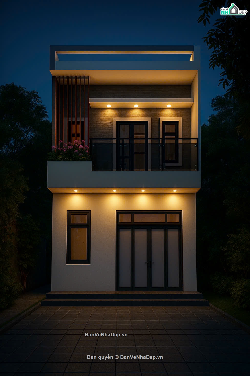 nhà phố 2 tầng,nhà 2 tầng,nhà phố 2 tầng 1 tum,nhà phố 2 tầng 5x17m