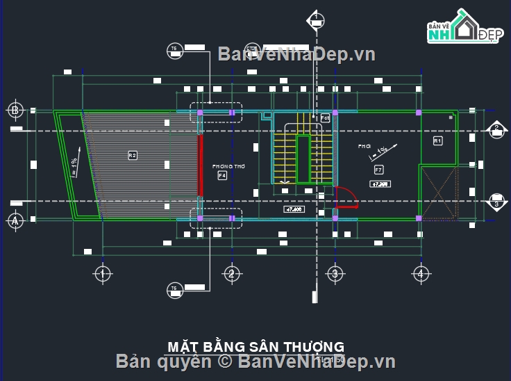 nhà phố 2 tầng,Bản vẽ nhà phố 4.5x15m,Bản vẽ nhà phố đẹp