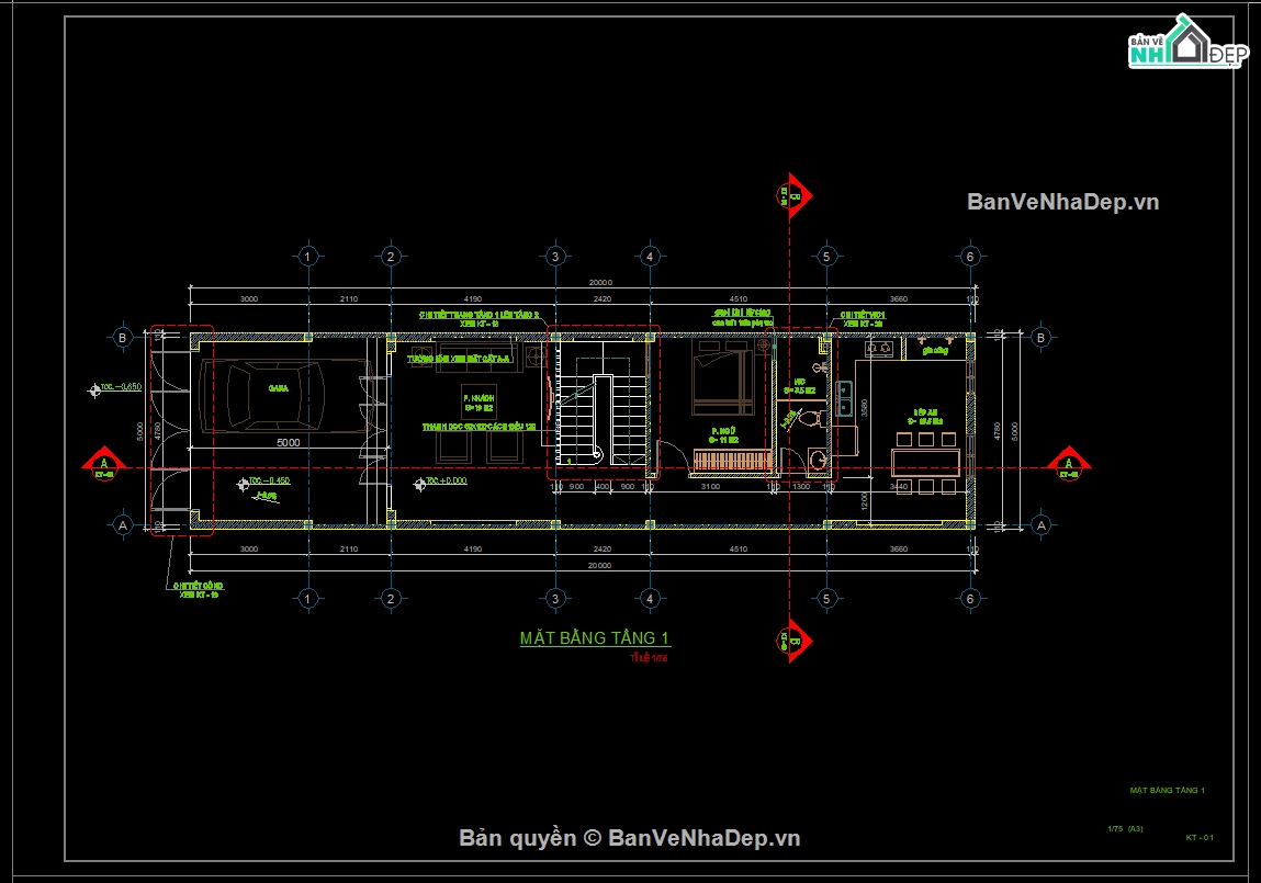 nhà phố 2 tầng,bản vẽ nhà phố,bản vẽ 2 tầng