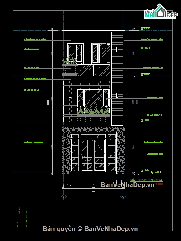 Nhà phố 2 tầng,cad 2 tầng,bản vẽ 2 tầng