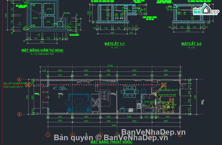 Bản vẽ 5x20m,hồ sơ thiết kế nhà phố,bản vẽ nhà phố 2 tầng,nhà phố 2 tầng
