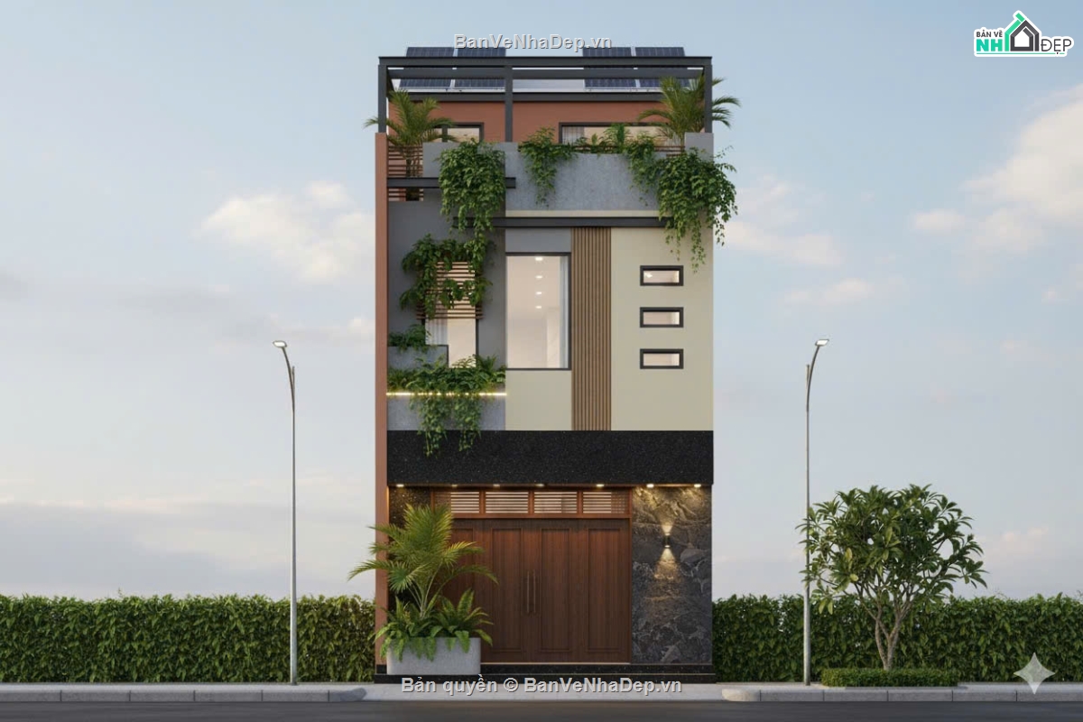 Bản vẽ 5x20m,hồ sơ thiết kế nhà phố,bản vẽ nhà phố 2 tầng,nhà phố 2 tầng