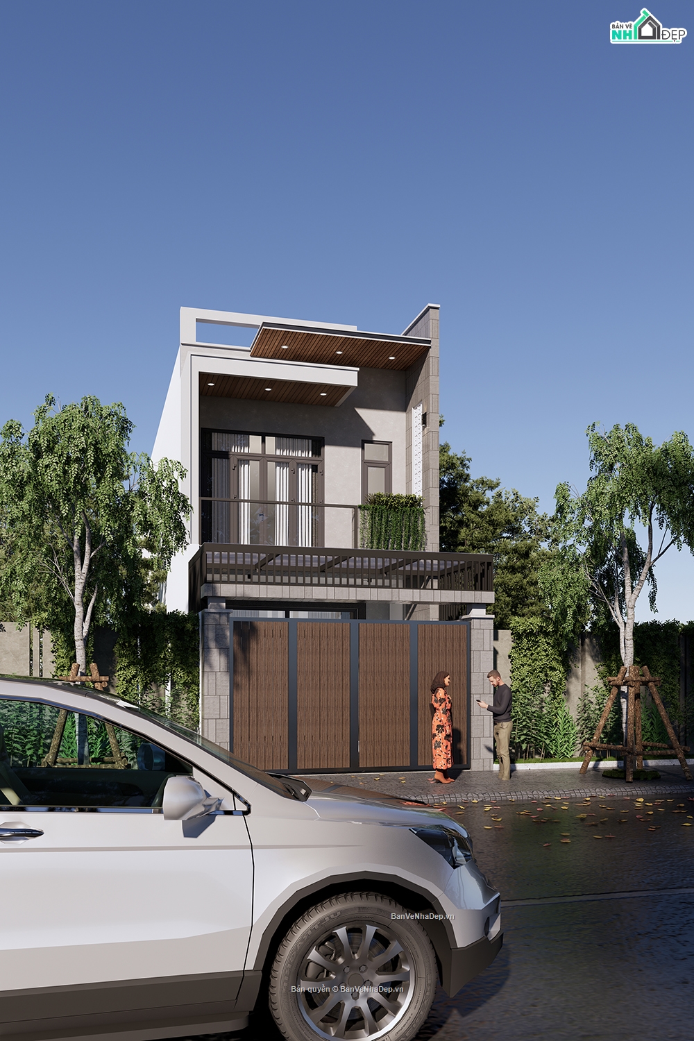 nhà phố 2 tầng,2 tầng 5x16m,nhà phố hiện đại,nhà phố
