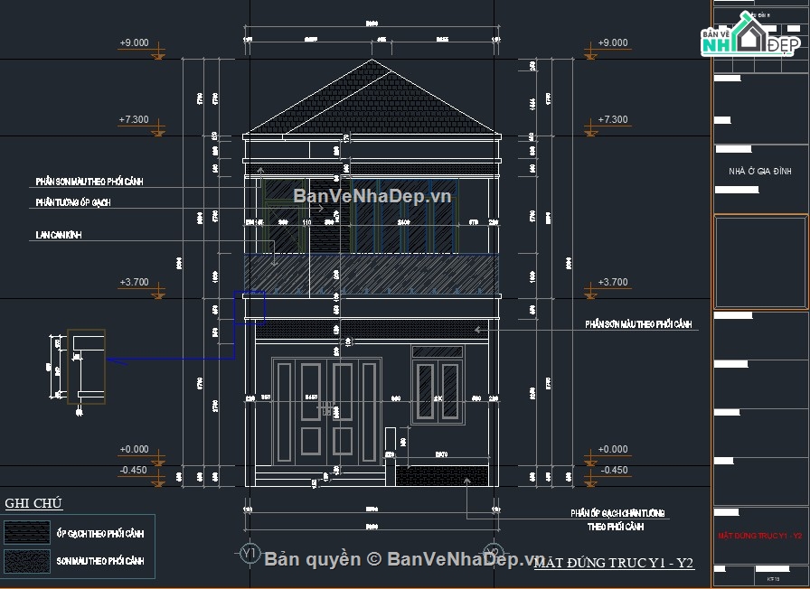 bản vẽ nhà phố,nhà phố 2 tầng,file cad nhà phố  2 tầng