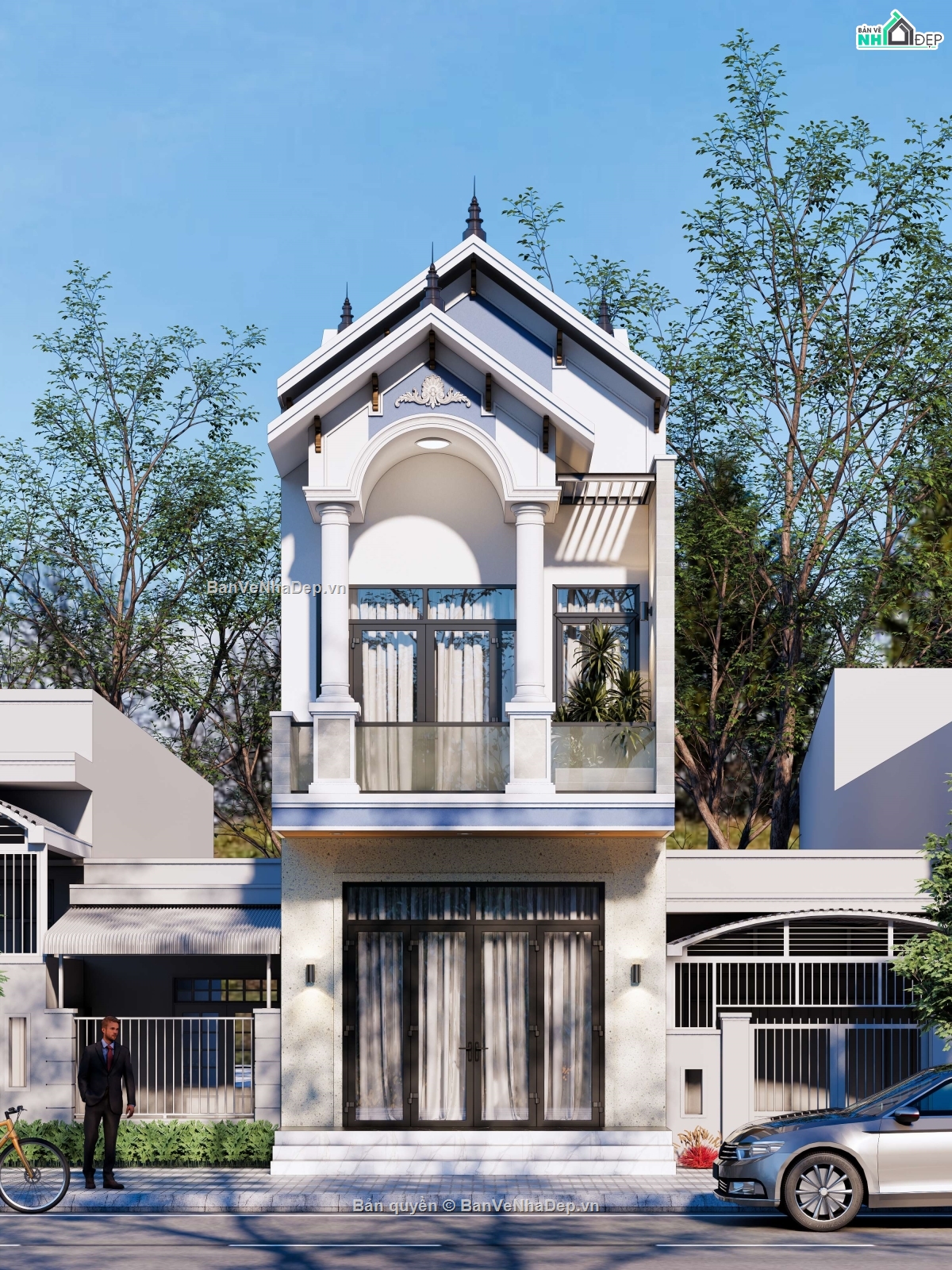 nhà phố 2 tầng,nhà 2 tầng mái thái,nhà 2 tầng