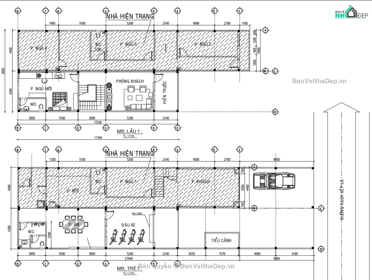 Bản vẽ nhà phố đẹp,Bản vẽ nhà phố tân cổ điển,Bản vẽ nhà phố 3 tầng tân cổ điển