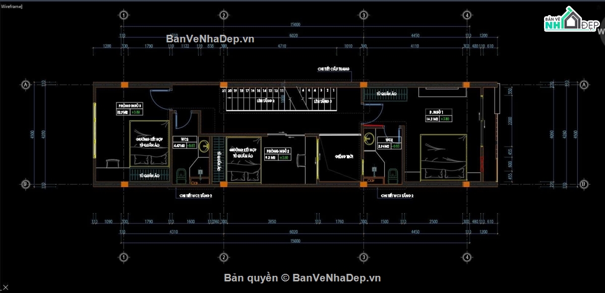 thiết kế nhà phố 3 tầng,hồ sơ nhà phố full,bản vẽ nhà phố 3 tầng,nhà phố 3 tầng file cad