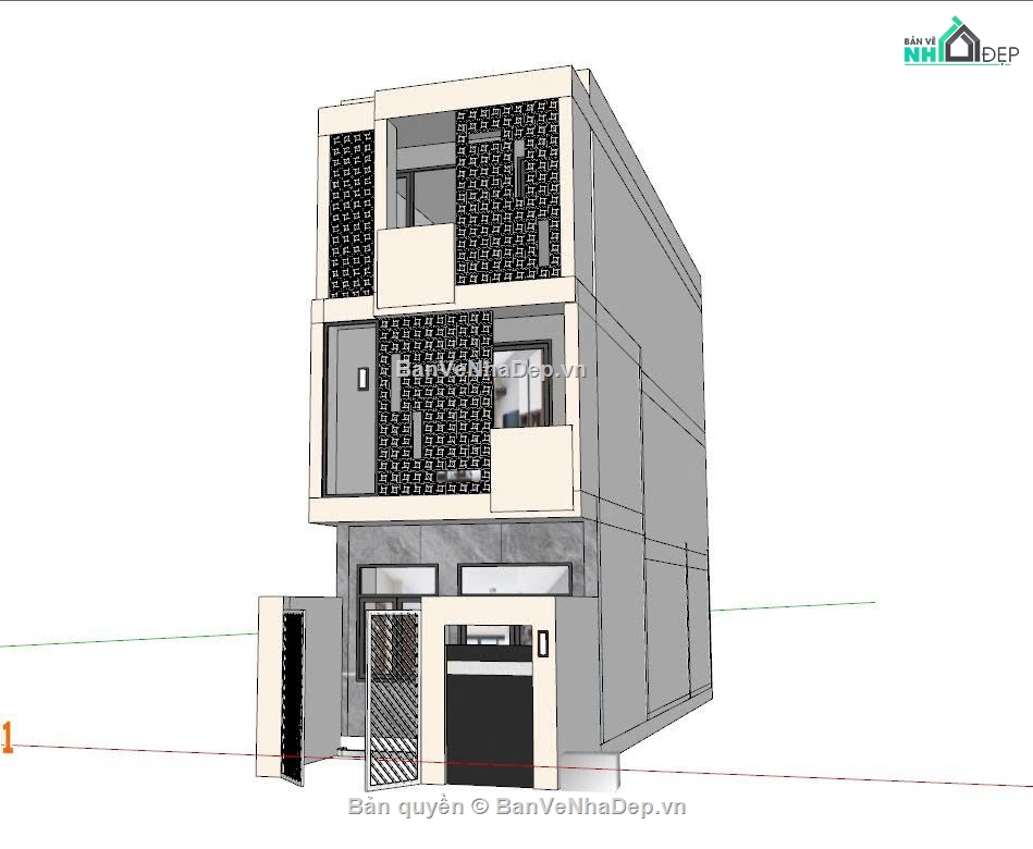 thiết kế nhà phố 3 tầng,hồ sơ nhà phố full,bản vẽ nhà phố 3 tầng,nhà phố 3 tầng file cad