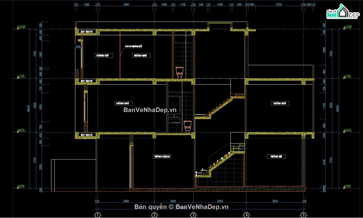 thiết kế nhà phố 3 tầng,hồ sơ nhà phố full,nhà phố 3 tầng file cad,bản vẽ nhà phố 3 tầng