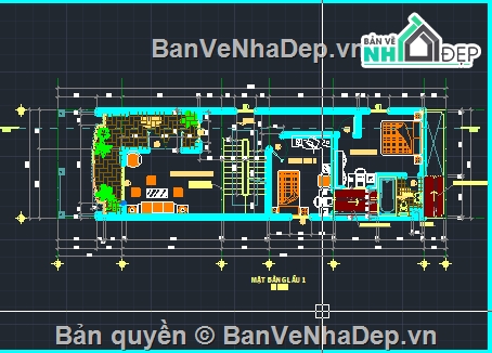 nhà phố 3 tầng,file cad nhà phố 3 tầng,cad nhà phố 3 tầng,bản vẽ nhà phố 3 tầng
