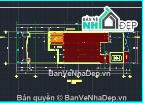 nhà phố 3 tầng,file cad nhà phố 3 tầng,cad nhà phố 3 tầng,bản vẽ nhà phố 3 tầng