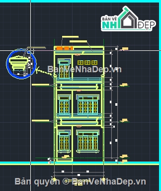 nhà phố 3 tầng,file cad nhà phố 3 tầng,cad nhà phố 3 tầng,bản vẽ nhà phố 3 tầng