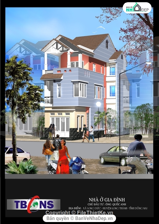 Bản vẽ nhà phố 3 tầng,bản vẽ nhà phố 6x17m,thiết kế nhà phố,mẫu nhà phố