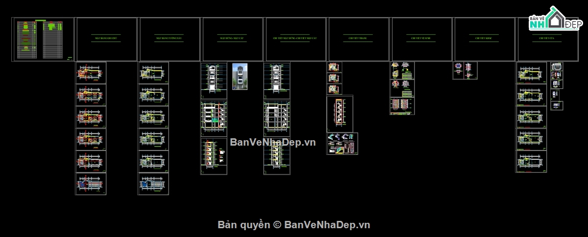 Bản vẽ nhà 4 tầng,nhà 4 tầng,Bản vẽ nhà phố 4 tầng,nhà phố 4 tầng 3.8x12.5m