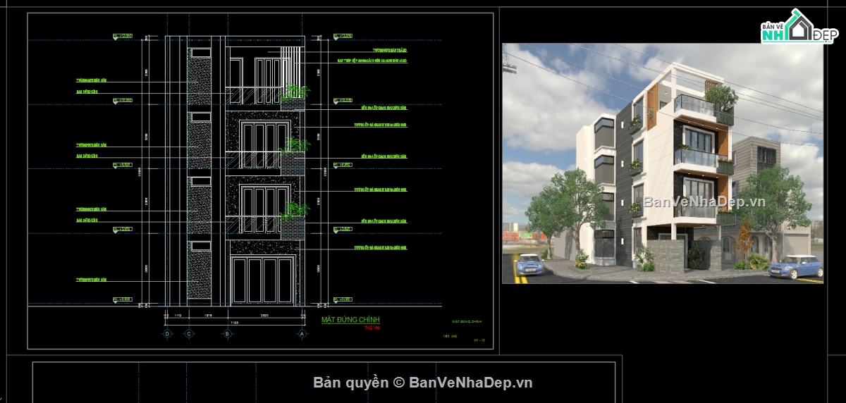 bản vẽ nhà phố 4 tầng,bản vẽ nhà phố,nhà 4 tầng,nhà phố 4 tầng nổi 1 tầng hầm