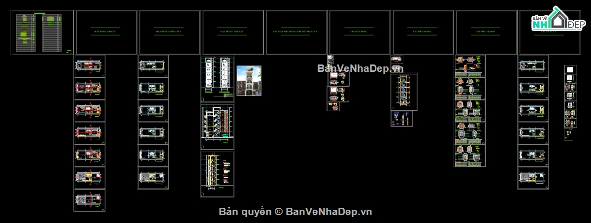 nhà phố 5 tầng,bản vẽ nhà phố,thang máy