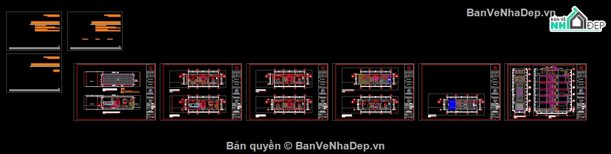 Bản vẽ nhà phố,nhà 5 tầng,nhà phố kích thước 5x15m