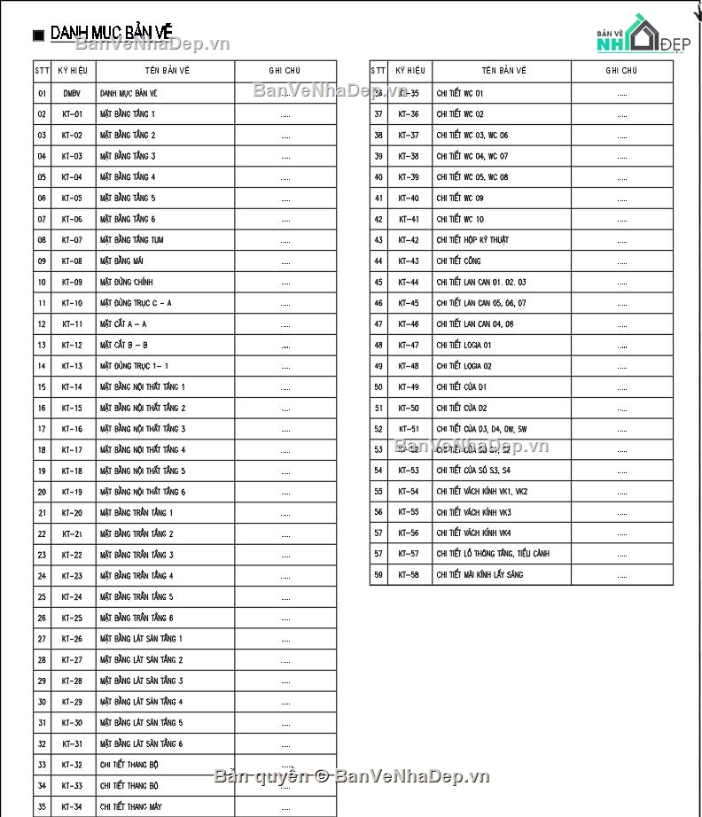 Bản vẽ nhà phố 6 tầng,Bản vẽ nhà phố đẹp,Bản vẽ nhà nền đôi