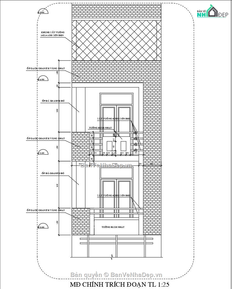 Bản vẽ nhà phố đẹp,Bản vẽ nhà phố 6 tầng,Bản vẽ nhà phố hiện đại