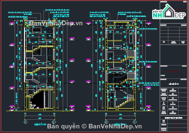 Bản vẽ nhà phố hiện đại 4 tầng,nhà phố kích thước 4 x 5m,nhà phố kích thước 5 x 15m,hiện đại,nhà hiện đại