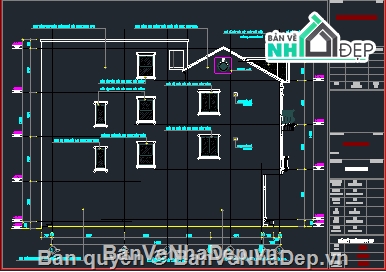 Bản vẽ nhà phố hiện đại 4 tầng,nhà phố kích thước 4 x 5m,nhà phố kích thước 5 x 15m,hiện đại,nhà hiện đại