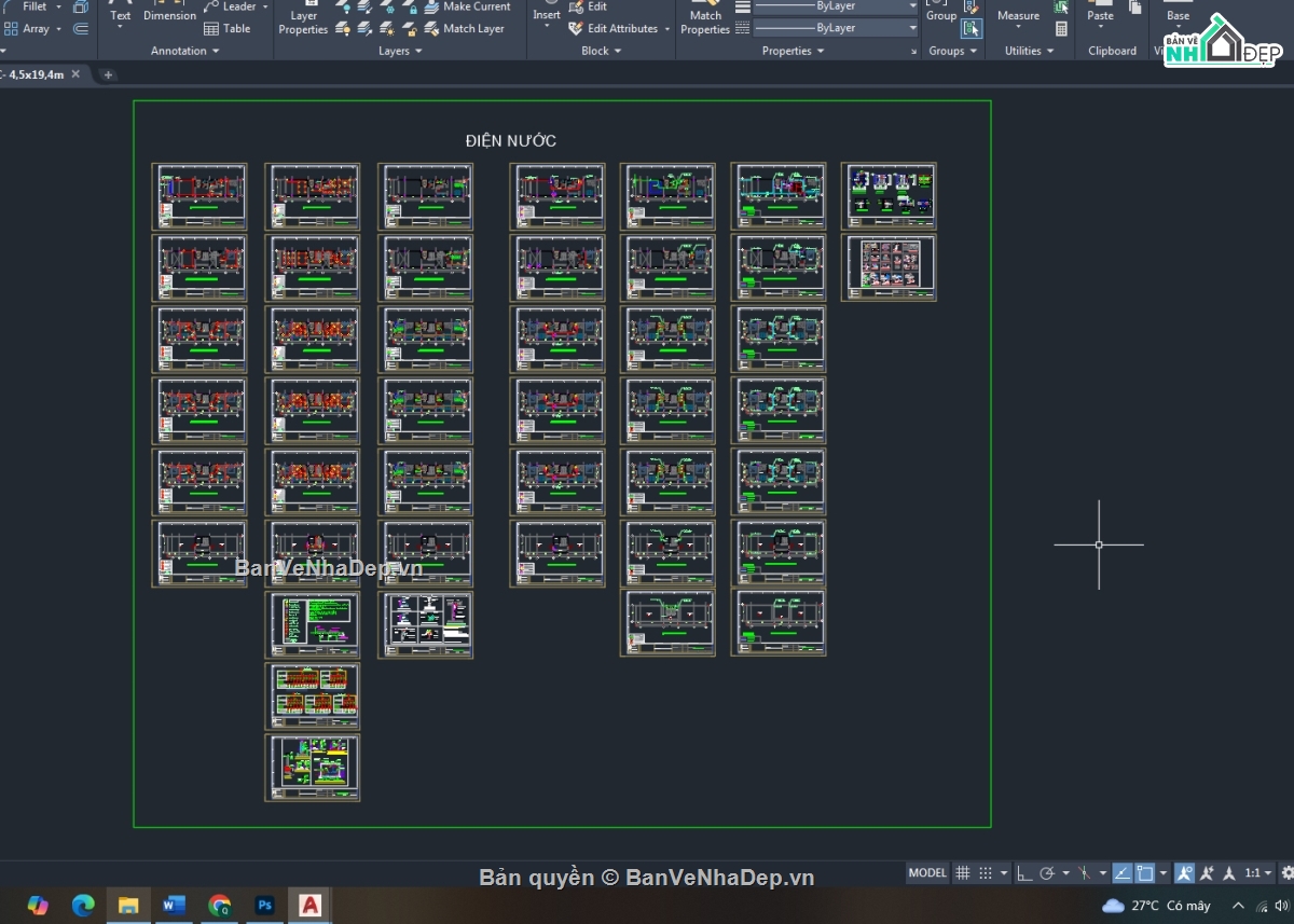 Nhà phố 4 tầng,Bản vẽ thi công,căn hộ