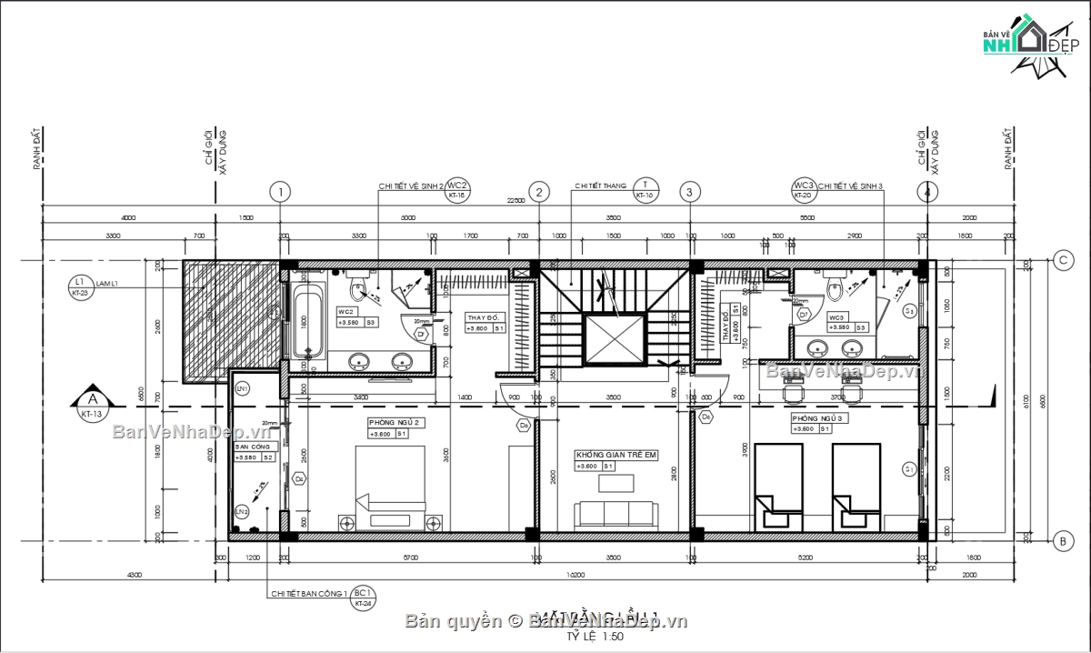 Bản vẽ nhà phố đẹp,Bản vẽ nhà phố mái thái đẹp,Bản vẽ nhà phố 3 tầng