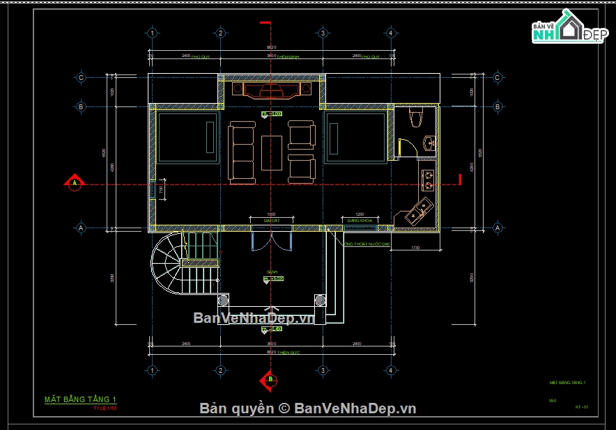 Bản vẽ nhà thờ họ,nhà thờ 2 tầng,nhà thờ