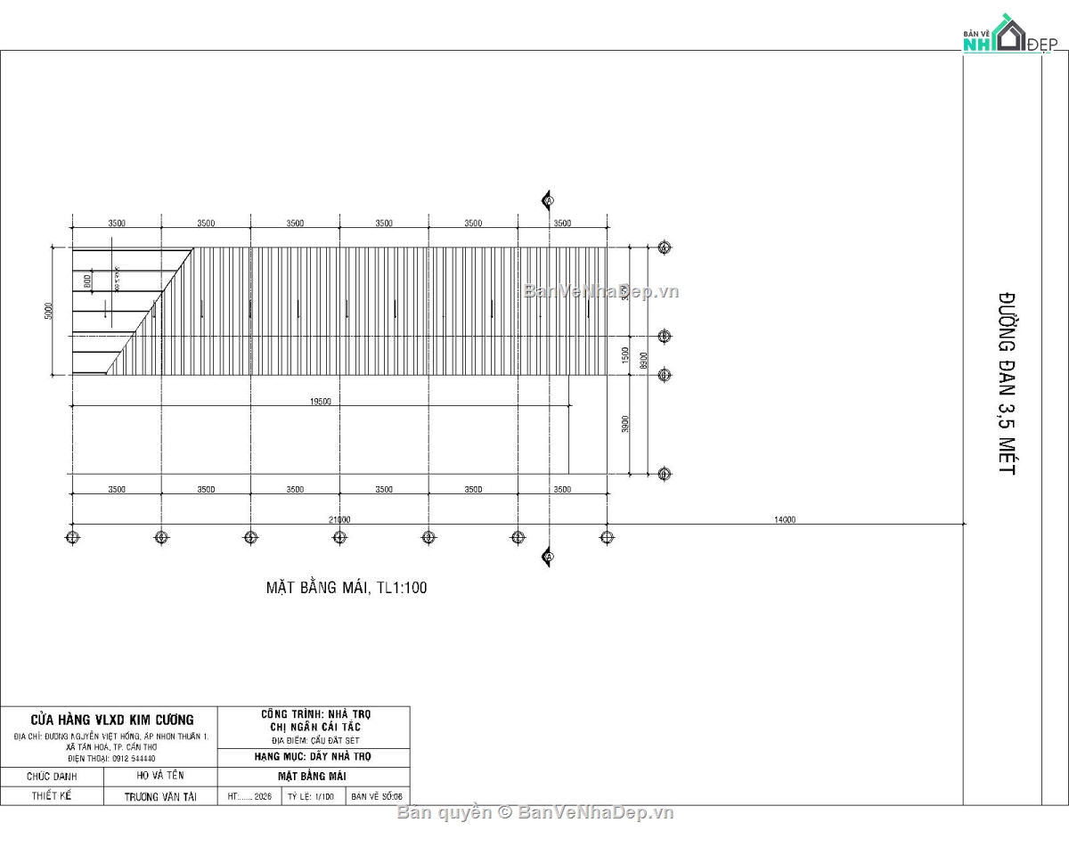 nhà trọ file cad,file cad nhà trọ,bản vẽ nhà trọ