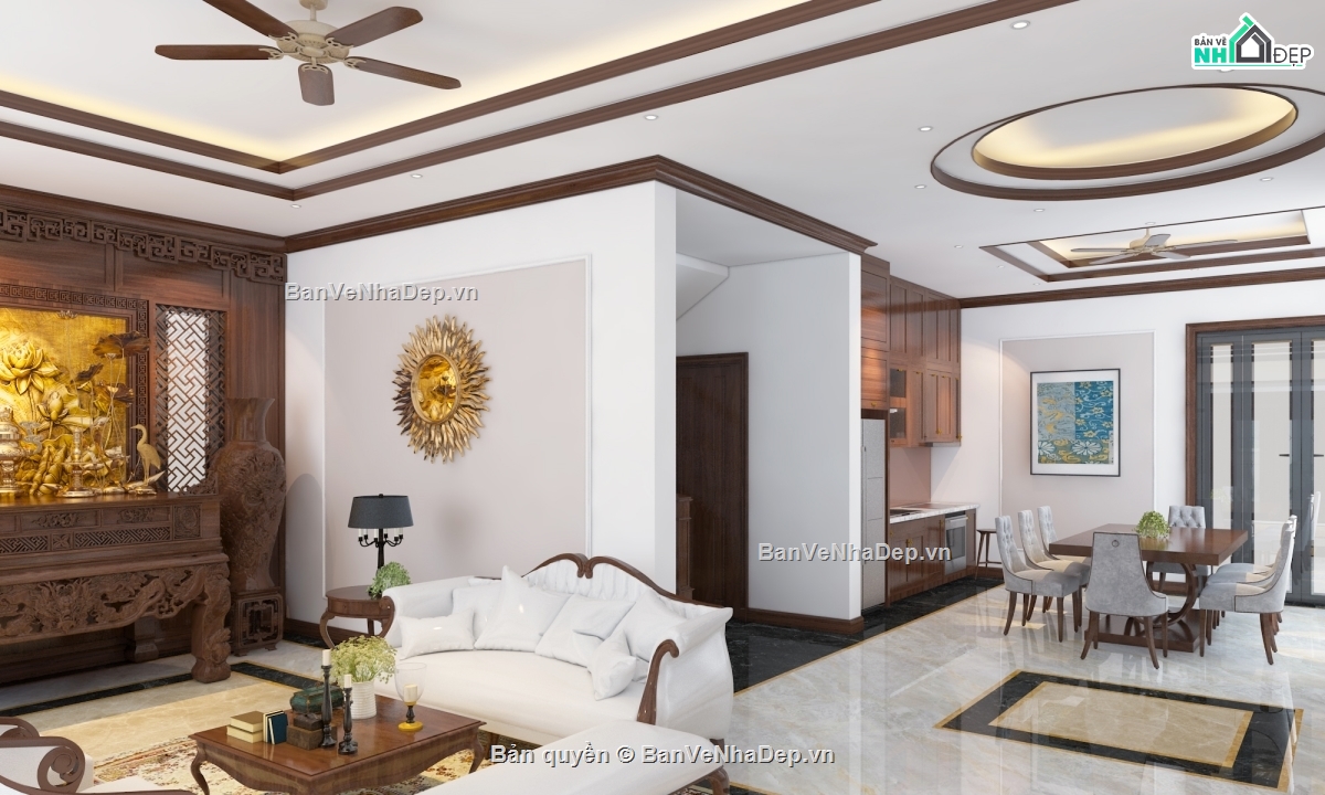 cad nội thất,nội thất phòng khách,phòng bếp