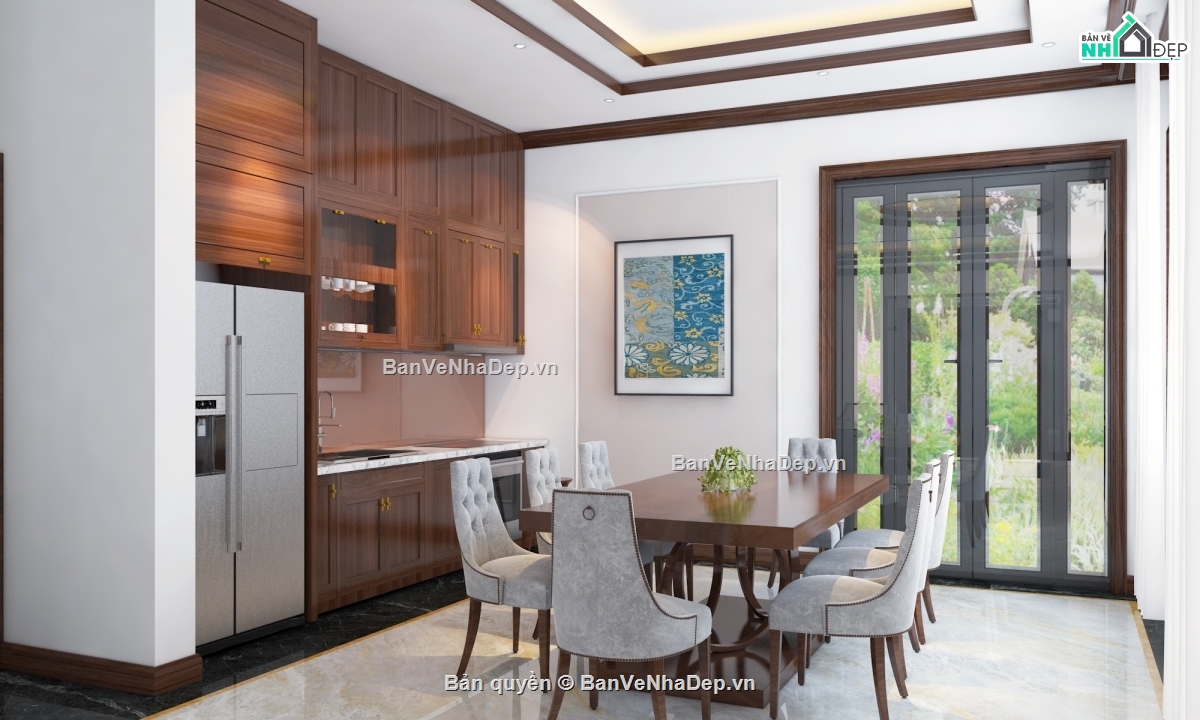 cad nội thất,nội thất phòng khách,phòng bếp