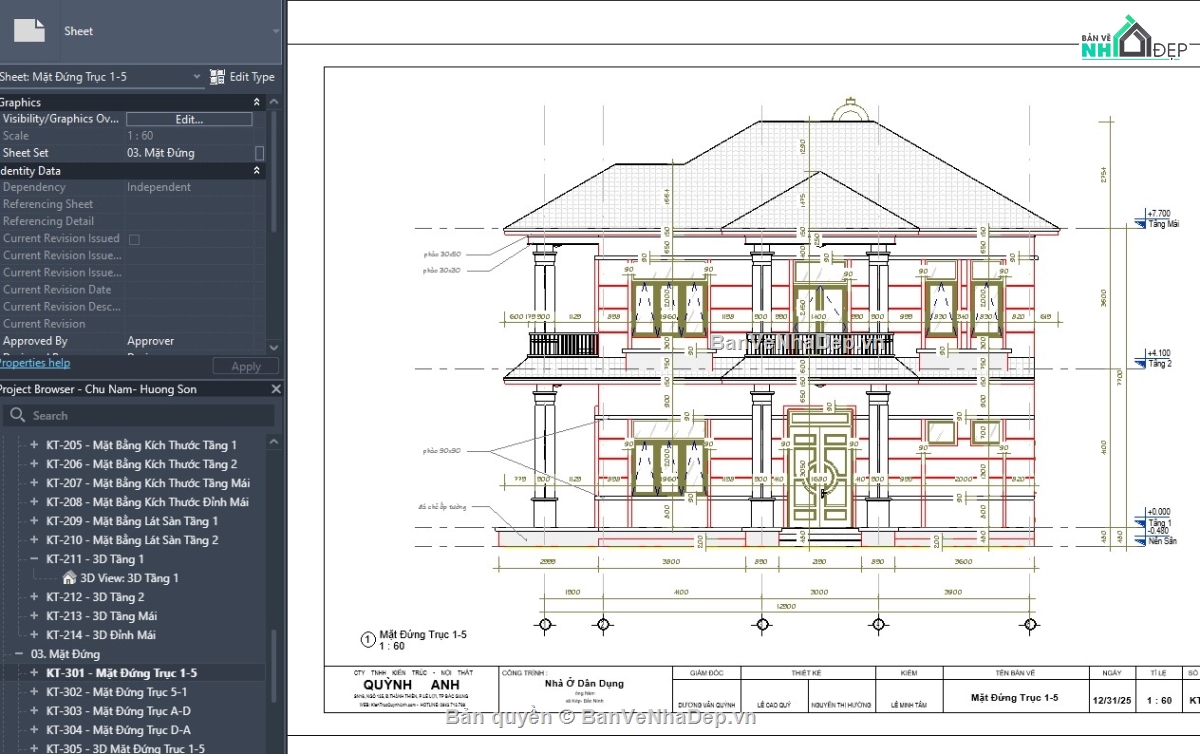 biệt thự revit,revit biệt thự 2 tầng,revit biệt thự mái nhật,file revit biệt thự đẹp,Biệt thự 2 tầng mái nhật