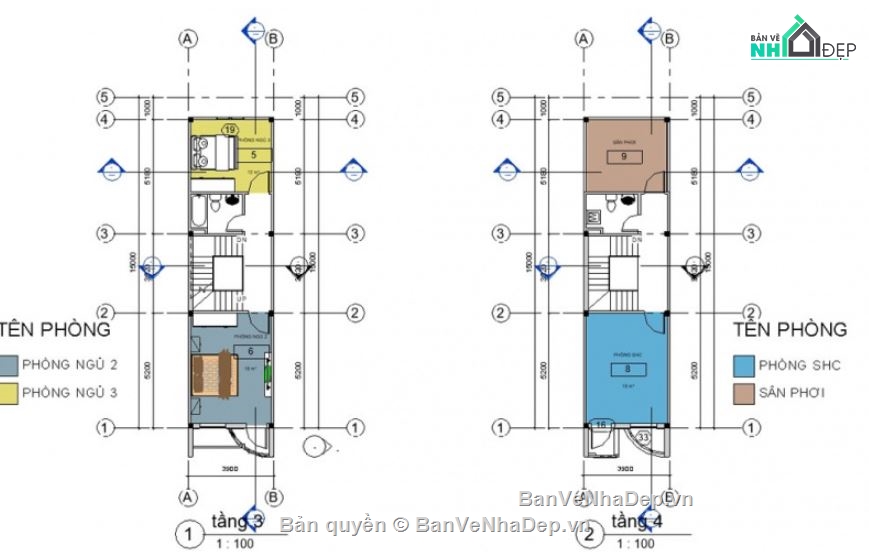 Bản vẽ nhà phố,thiết kế nhà 4 tầng,kiến trúc nhà phố