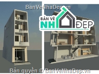 Bản vẽ nhà phố,thiết kế nhà 4 tầng,kiến trúc nhà phố