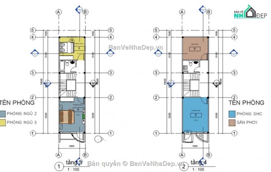 Bản vẽ nhà phố,thiết kế nhà 4 tầng,kiến trúc nhà phố