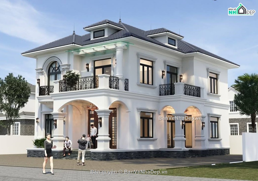 revit biệt thự 2 tầng,revit biệt thự mái nhật,file revit biệt thự đẹp,biệt thự 2 tầng mái nhật,biệt thự 2 tầng file revit