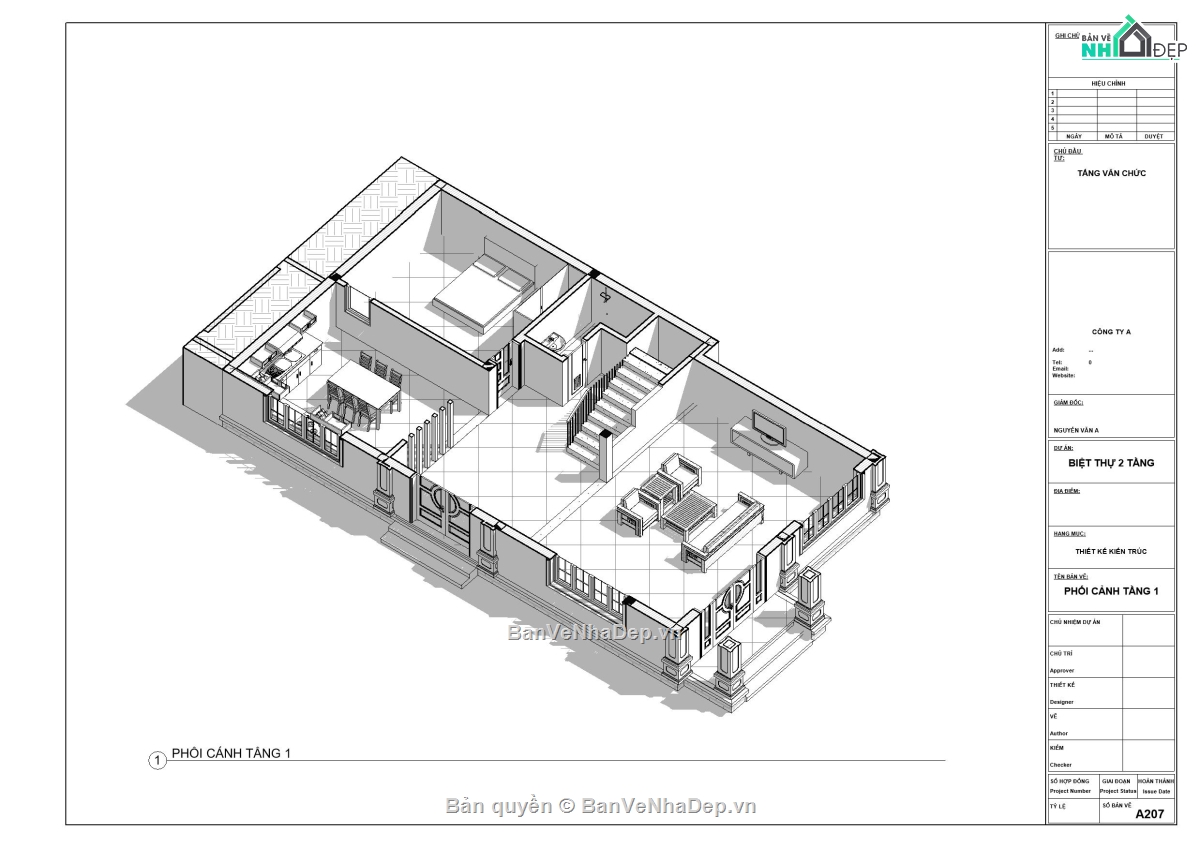 2 tầng,Kiến trúc,Biệt thự  2 tầng,Biệt thự Revit,kết cấu,điện nước