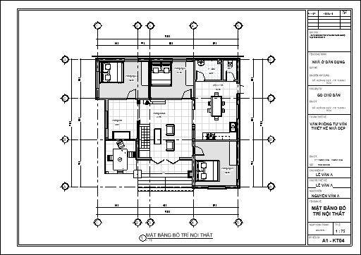 Kiến trúc,Bản vẽ nhà cấp 4,nhà 1 tầng